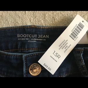 NWT Chico’s jeans size 10